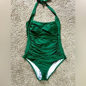 Smismivo Tummy Control Swimwear Halter One Piece Slimming Bathing Suit